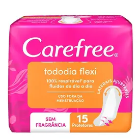 Protetor Diário Carefree Todo Dia Flexi sem Perfume 15 unidades