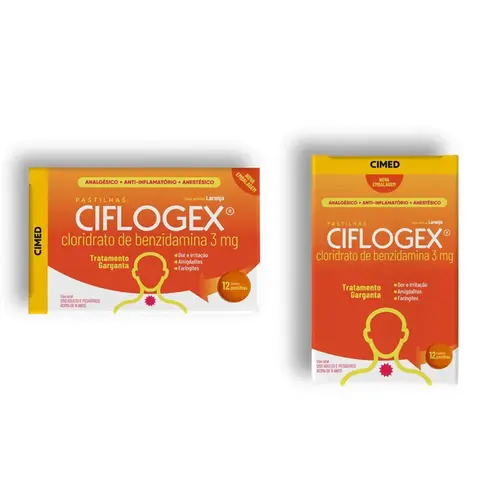 Pastilha Ciflogex 3mg - Sabor Laranja - 12 Pastilhas