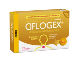Pastilha Ciflogex 3mg - Sabor Mel e Limão - 12 Pastilhas