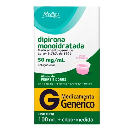 Dipirona Sódica 50mg/ml Genérico Medley 100ml
