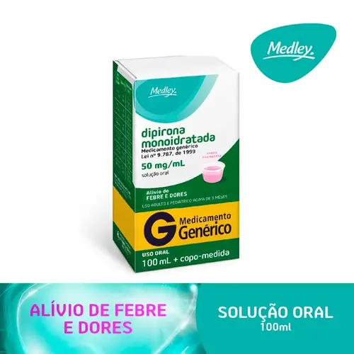 Dipirona Sódica 50mg/ml Genérico Medley 100ml