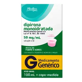 Dipirona Sódica 50mg/ml Genérico Medley 100ml