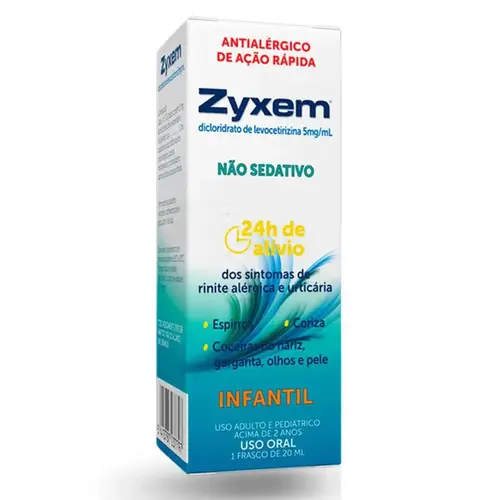 Zyxem - Dicloridrato de Levocetirizina 5mg/ml - Gotas 20ml