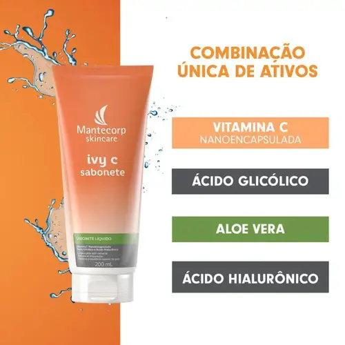 Sabonete Líquido Facial Mantecorp Ivy C 200ml