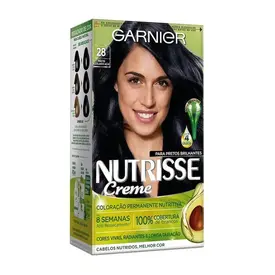 Tintura de Cabelo Ganier Nutrisse 28 Preto Azulado Açai Preto Azulado Especial 1 Unidade