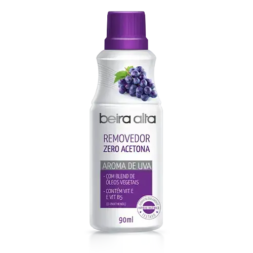 Removedor de Esmalte Beira Alta Zero Acetona Aroma Uva 90ml