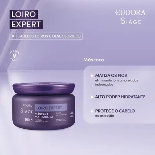 Máscara Capilar Matizadora Siàge Loiro Expert 250g