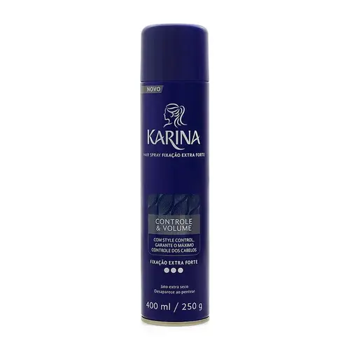 Spray Fixador de Cabelo Karina Controle e Volume Fixação Extra Forte 400ml