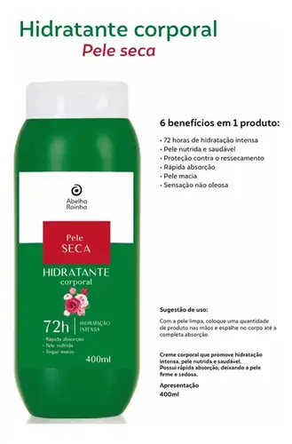 Hidratante Corporal Abelha Rainha Pele Seca 400ml