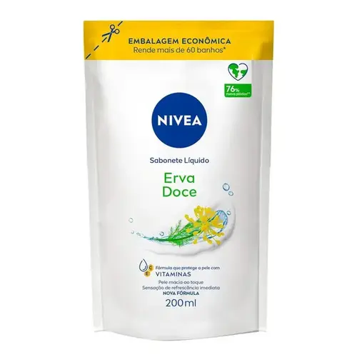 Refil Sabonete Líquido Nivea Erva Doce 200ml