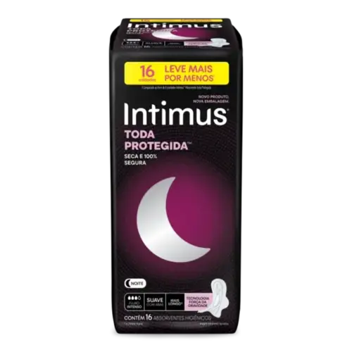 Absorvente Intimus Noturno Suave com Abas 16 Unidades