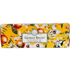 Kit Sabonete em Barra Giorno Bagno Flor de Laranjeira e Vetiver 3 Unidades 100g Cada