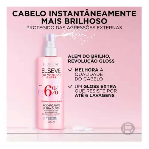 Spray Elseve Acidificante Glycolic Ultra Gloss 200ml