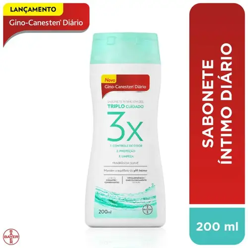 Sabonete Líquido Íntimo Gino-Canesten Triplo Cuidado 200ml