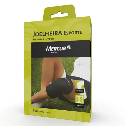 Joelheira Mercur Esporte - Neoprene - Tamanho GG - Preta - 1 Unidade