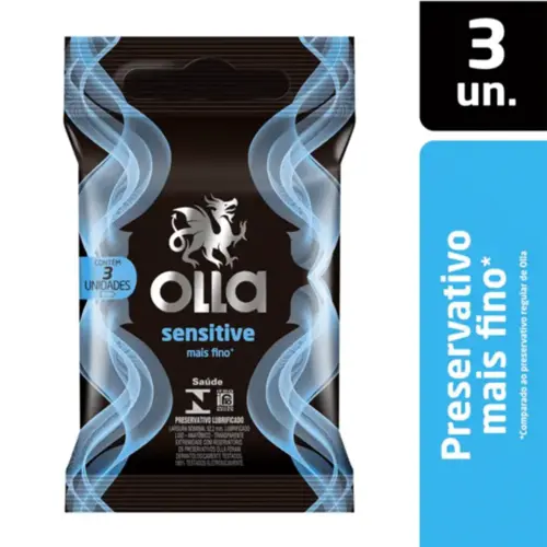Preservativo Olla Sensitive Mais Fino 3 Unidades