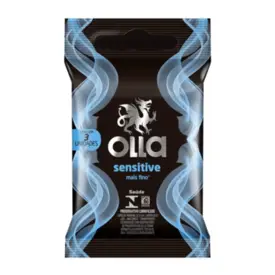 Preservativo Olla Sensitive Mais Fino 3 Unidades