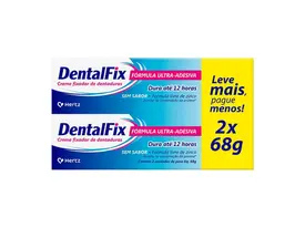 Kit Creme Fixador de Dentadura Dentalfix Sem Sabor 2 Unidades de 68g