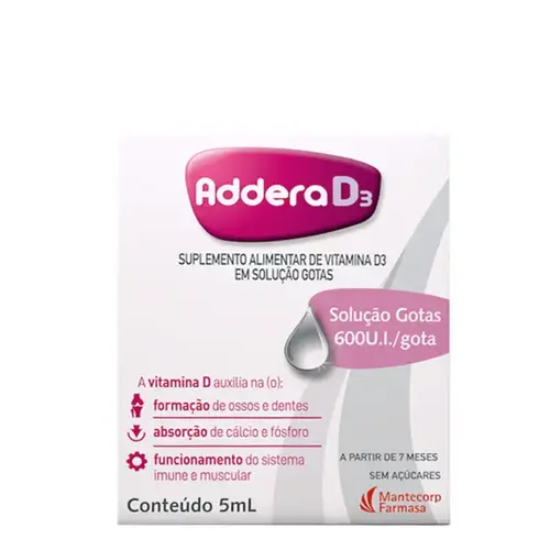 Addera Vitamina D 600UI D3 Gotas - 5ml