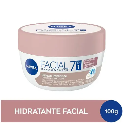 Creme Hidratante Uniformizador Nivea Facial 7 Em 1 Beleza Radiante 100g