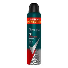 Desodorante Rexona Men Antibacterial e Invisible Aerosol Masculino 250ml
