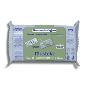 Lenço Umedecido Mustela à Base de Plantas 60 Unidades