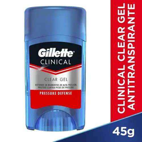 Desodorante Gillette Clinical Pressure Defense Gel Masculino 45g