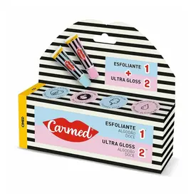 Kit Carmed SOS Hidratante Labial Algodão Doce Esfoliante 10g + Ultra Gloss 10g