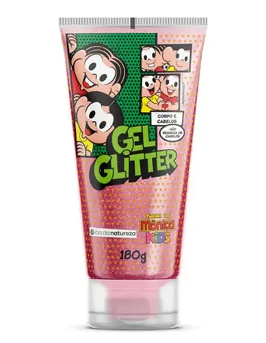 Gel Capilar Turma Da Mônica Kids Glitter Corpo Cabelo 180g