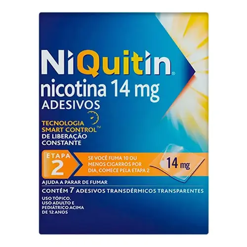 NiQuitin Adesivo 14mg 7 Adesivos Transdérmicos - Etapa 2
