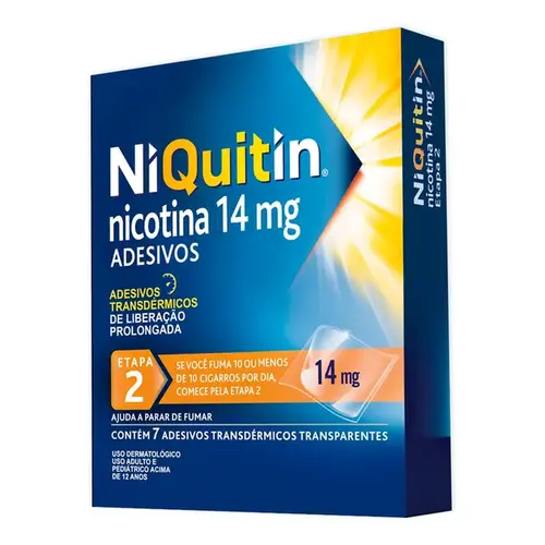 NiQuitin Adesivo 14mg 7 Adesivos Transdérmicos - Etapa 2