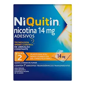 NiQuitin Adesivo 14mg 7 Adesivos Transdérmicos - Etapa 2