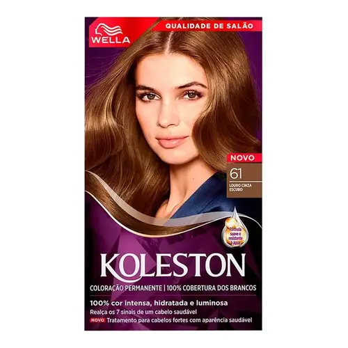 Tintura de Cabelo Koleston 61 Louro Cinza Escuro 1 Unidade