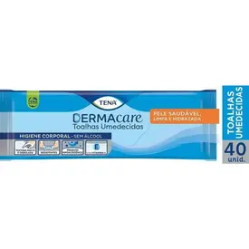 Lenço Umedecido TENA Dermacare com 40 unidades