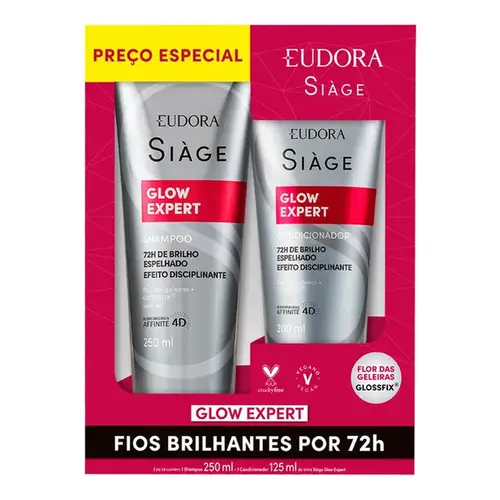 Kit Eudora - Siage Glow Expert - Shampoo 250ml + Condicionador 125ml