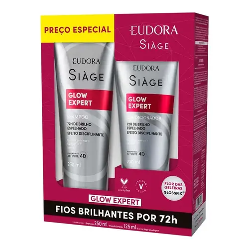 Kit Eudora - Siage Glow Expert - Shampoo 250ml + Condicionador 125ml