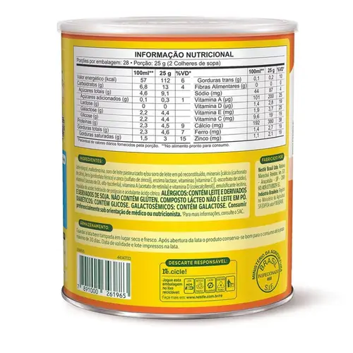 Composto Lácteo Ninho Forti+ Zero Lactose 700g - Nestlé