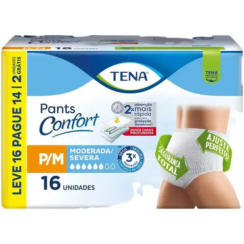 Roupa Íntima Tena Pants Confort para M 16 Unidades