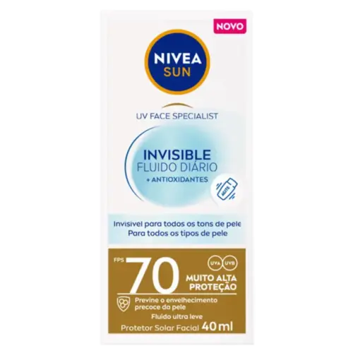 Protetor Solar Facial Nivea Sun FPS70 UV Face Specialist Invisible Fluido 40ml