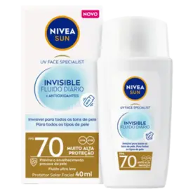 Protetor Solar Facial Nivea Sun FPS70 UV Face Specialist Invisible Fluido 40ml