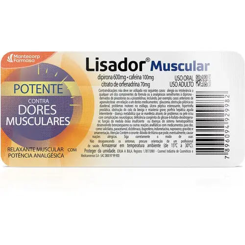 Lisador Muscular 600mg 6 Comprimidos