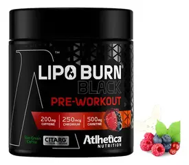 Pré-treino Lipo Burn Black Thermogenic - Frutas Vermelhas 200g - Atlhetica Nutrition