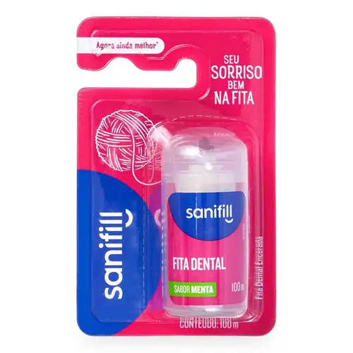 Fita Dental Sanifill Sabor Menta 100 Metros