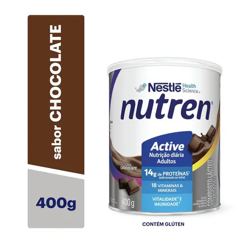 Complemento Alimentar Nutren Active Sabor Chocolate 400g - Nestlé