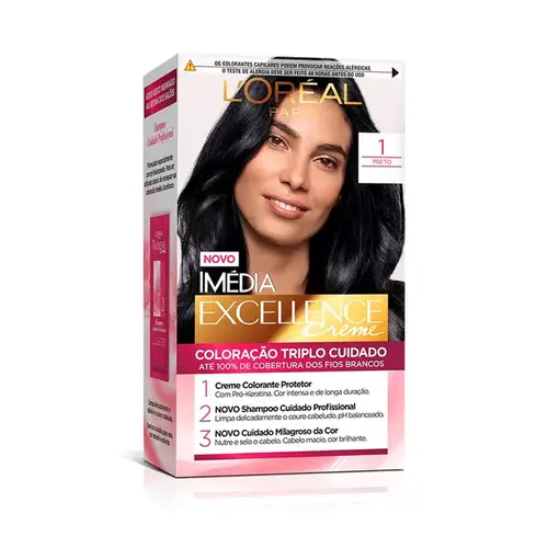 Tinta de Cabelo L’Oréal Paris Imédia Excellence 1.0 Preto