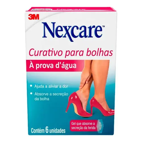 Curativo 3M Nexcare para Bolhas à Prova D'Água 6 Unidades