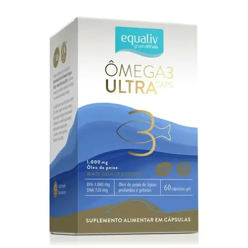 Equaliv Ômega 3 Ultracaps 1000mg Concentrado 60 Cápsulas Gelatinosas
