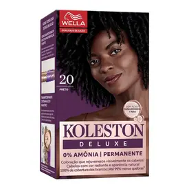 Tinta de Cabelo Koleston Deluxe 20 Preto Sem Amônia