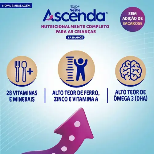 Suplemento Alimentar Infantil Ascenda Baunilha 800g - Nestlé