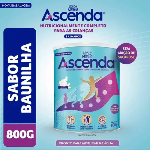 Suplemento Alimentar Infantil Ascenda Baunilha 800g - Nestlé